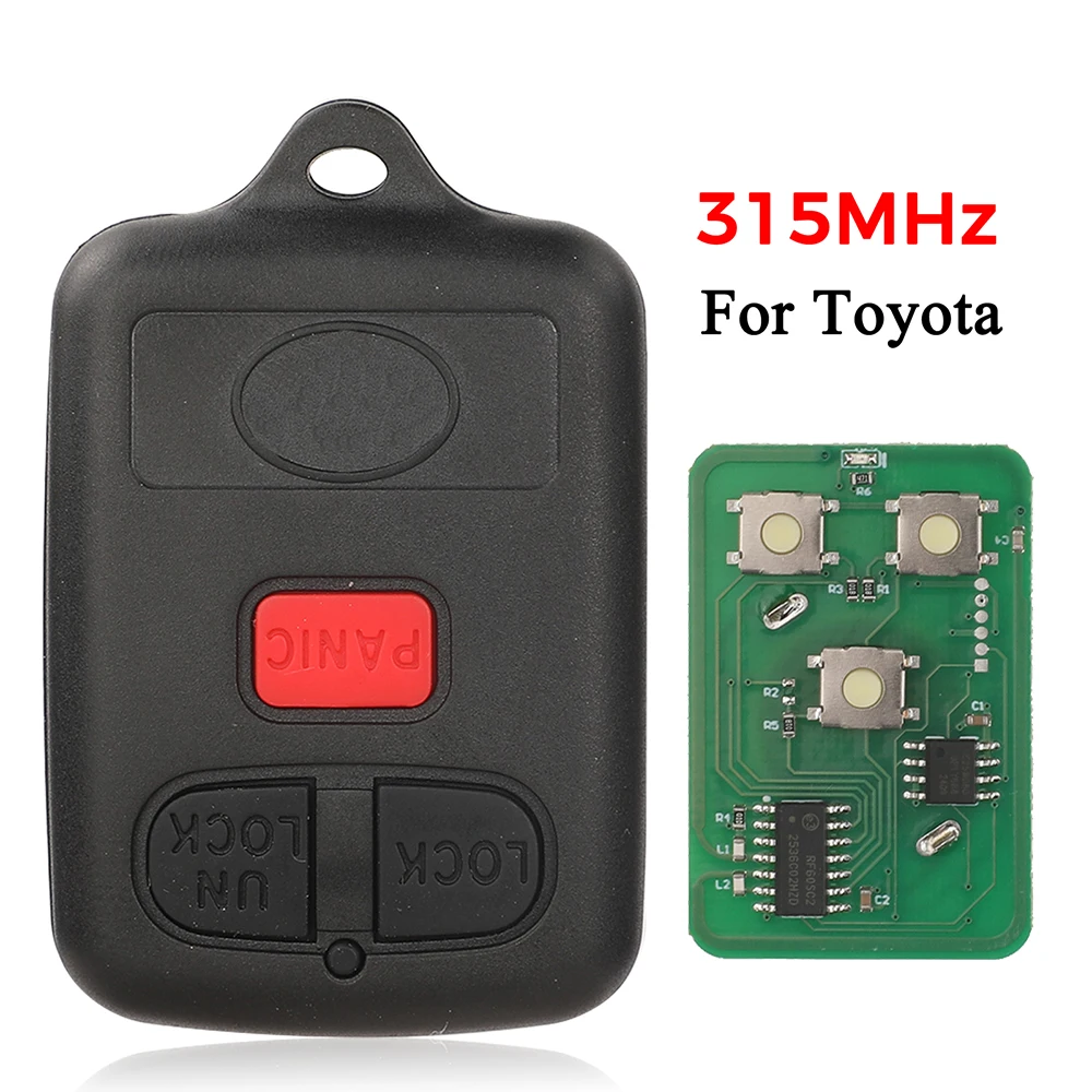 Jingyuqin GQ43VT7T 315MHz 3-Tasten-Fernbedienung Smart-Autoschlüssel für Toyota COROLLA Vios Camry Sienna Fernbedienungssender Auto-Schlüsselanhänger