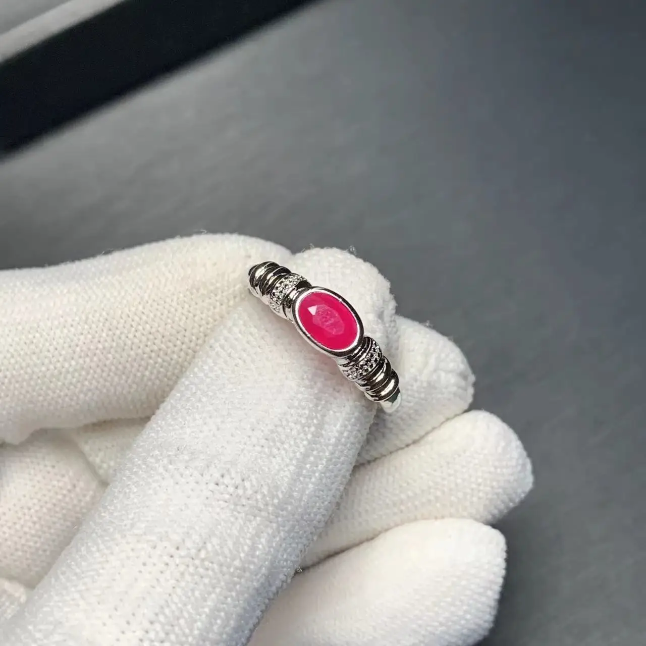 Natural Ruby Ring Adjustable Female Ring Jewelry for Women Gift Wholesale High Quality Vintage Fine