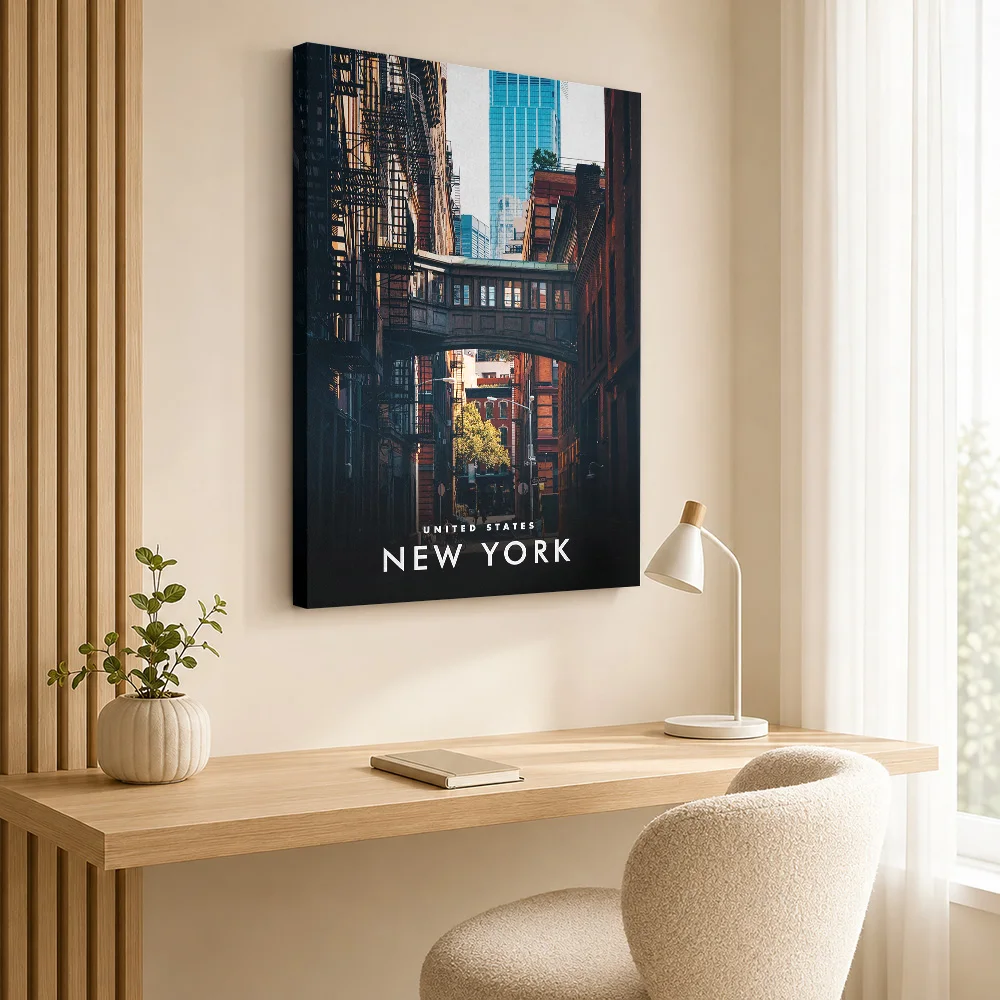 Vancouver Cityscape at Night Canvas Print Poster Personalized Modern Aesthetic Wall Art for Office Hallway Decor Ready to Hang