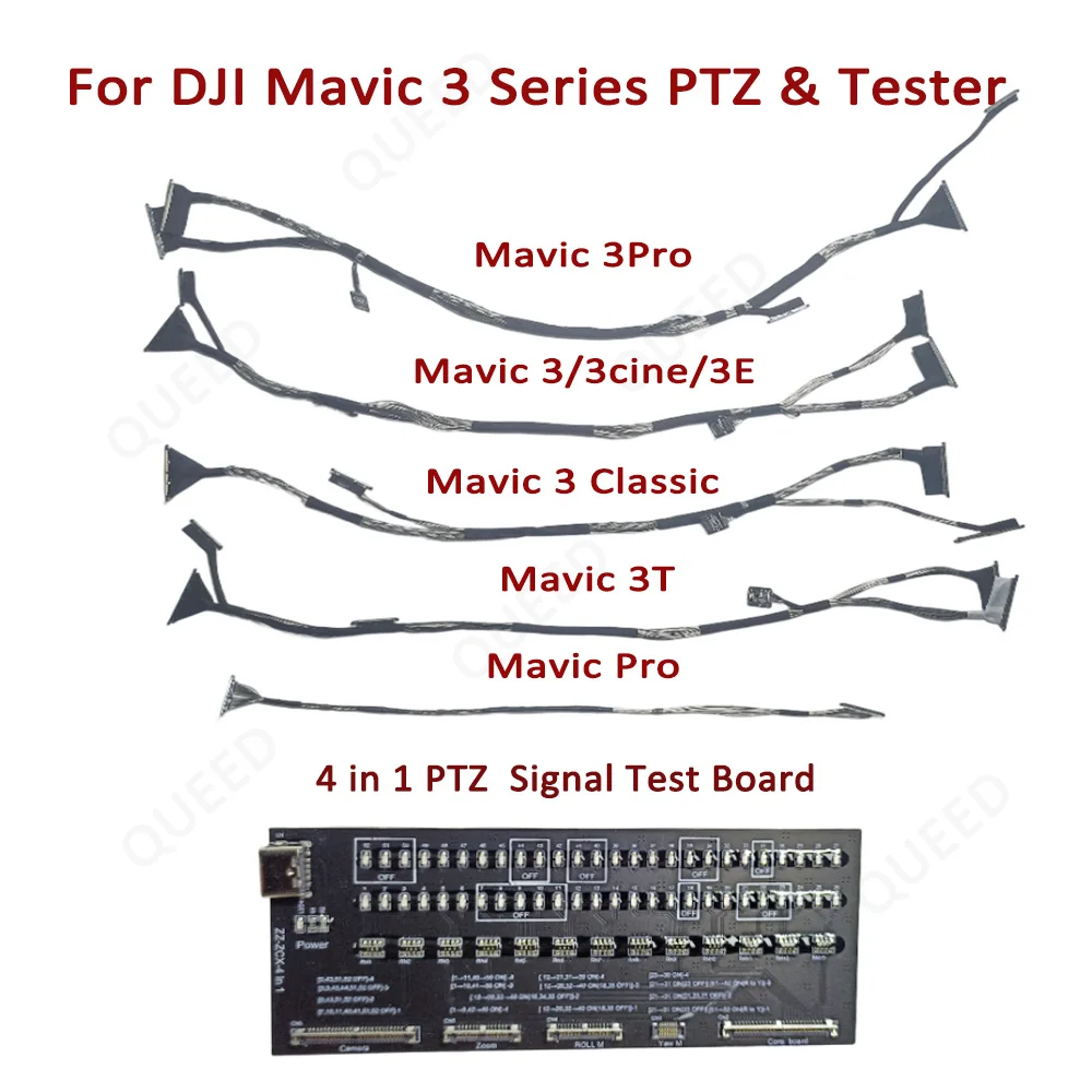 Scheda di test PTZ 4 in 1 adatta per strumento di test drone DJI Mavic 3 Mavic 3/3C/3T/3Pro/3 Linea di trasmissione telecamera pan tilt classica