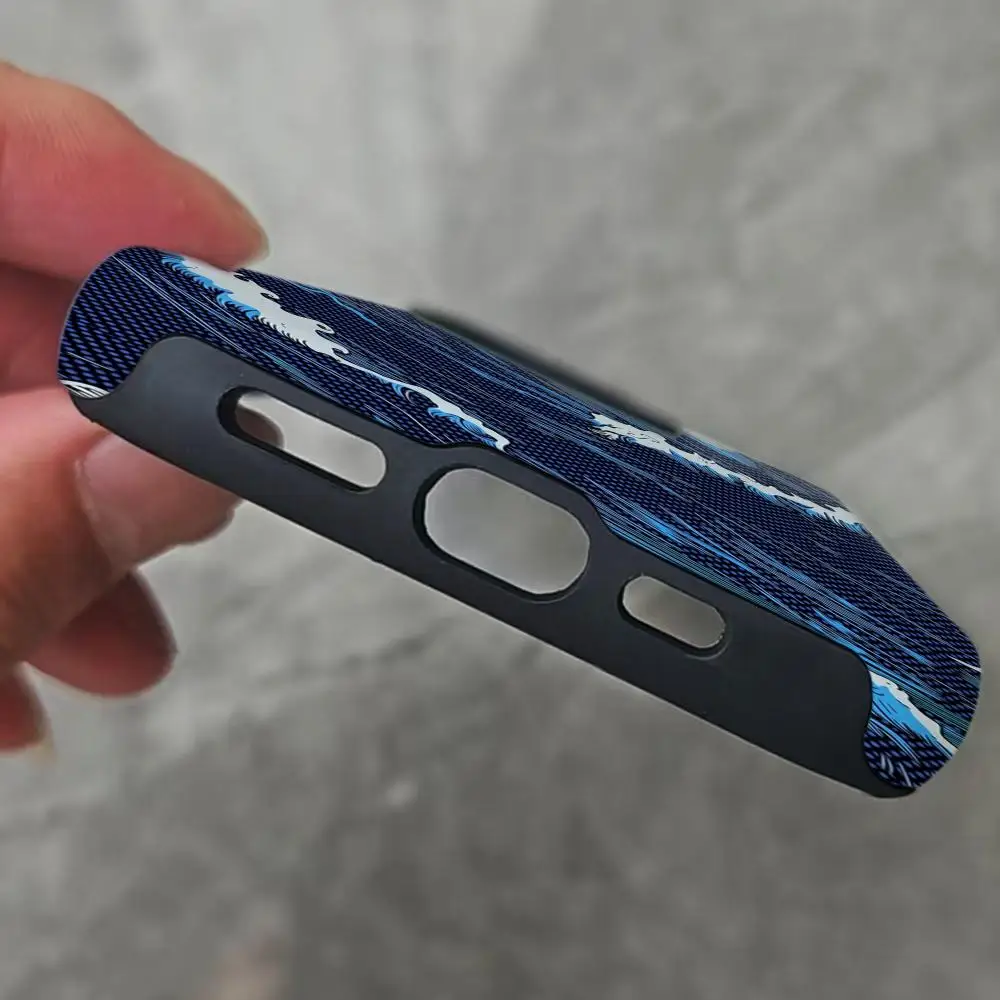 Luxury Carbon Fiber Sea Wave Texture Magsafe Phone Case For iPhone 16 Pro Max 15 Plus 14 13 12 Mini Thin Shockproof Cover view 6
