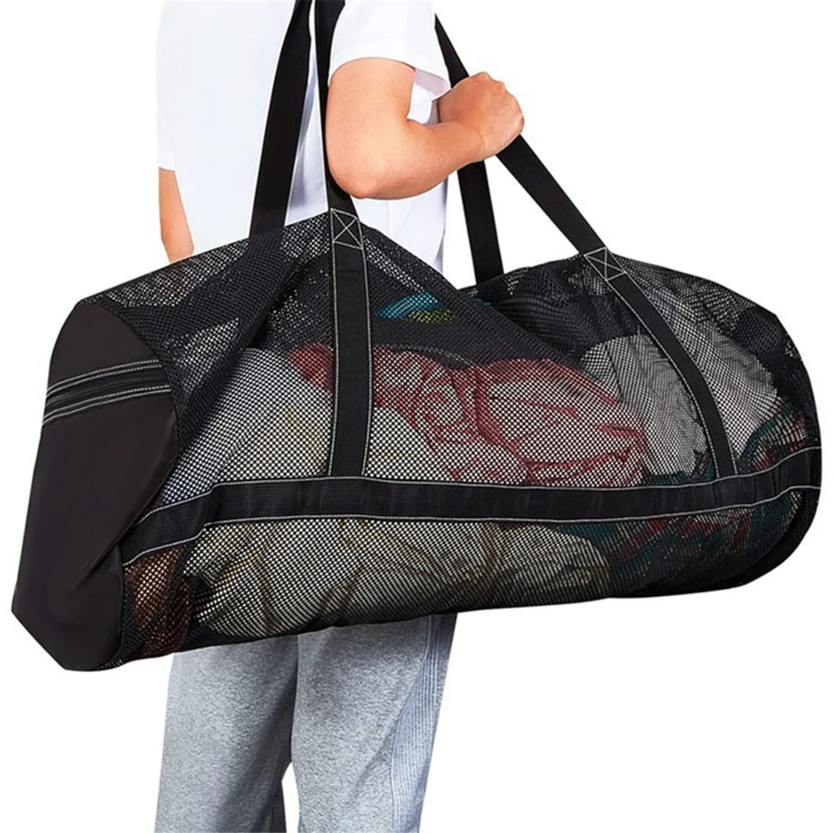 

ABVE-Mesh Scuba Dive Gear Bag, Foldable Mesh Duffle Beach Tote Bag for Snorkeling, Spearfishing, Swimming, Travel, Gym