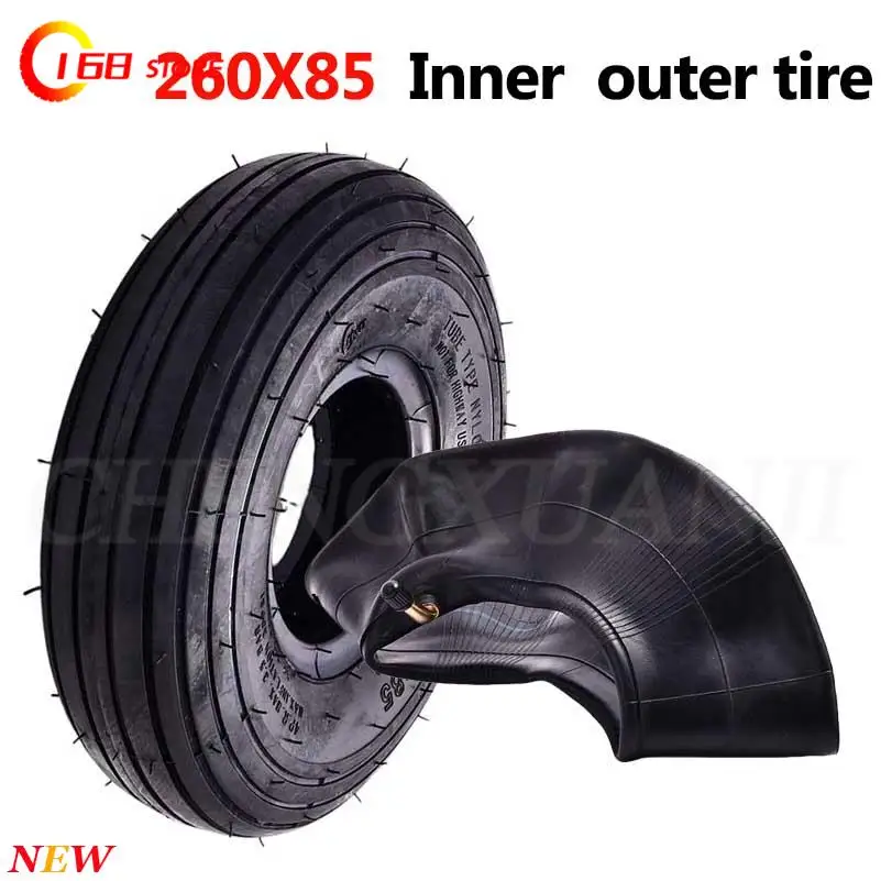 260X85 Tire and Inner Tube 260x85 for Pocket Rocket E300 E325 eZip Scooter Mini Chopper Go Kart Bladez Gas Electric Mobility
