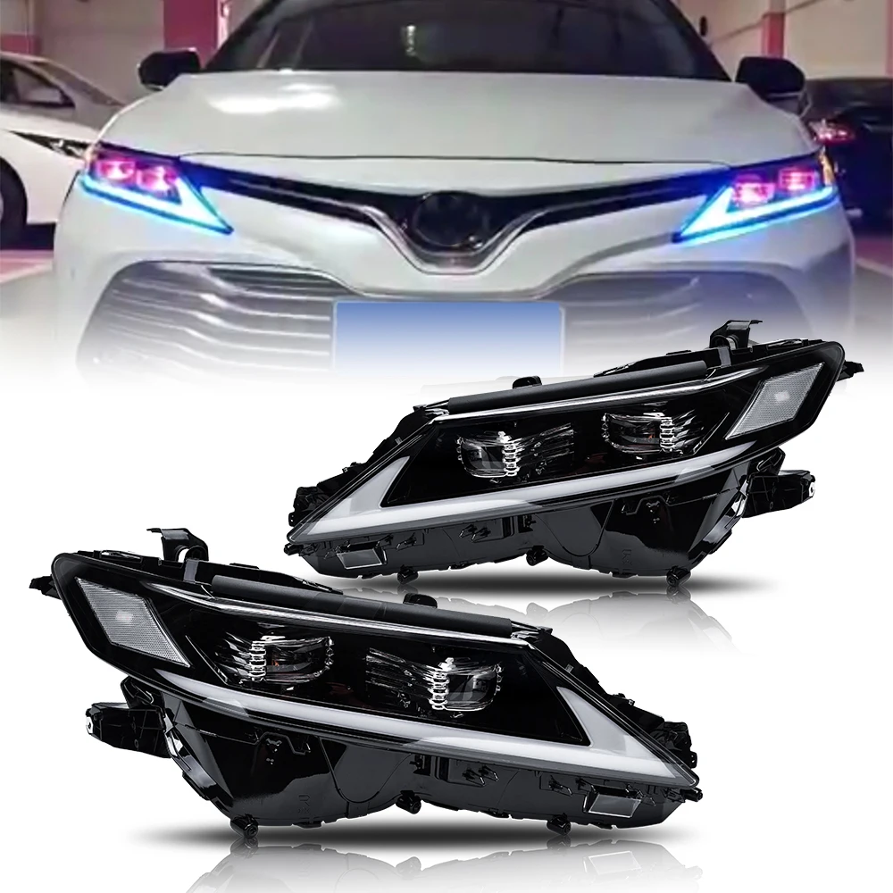 

Объектив проектора Devil's Eye DRL, ходовые огни в сборе для 8 Toyota Camry 2018 2019 2020 2021 2022, фары