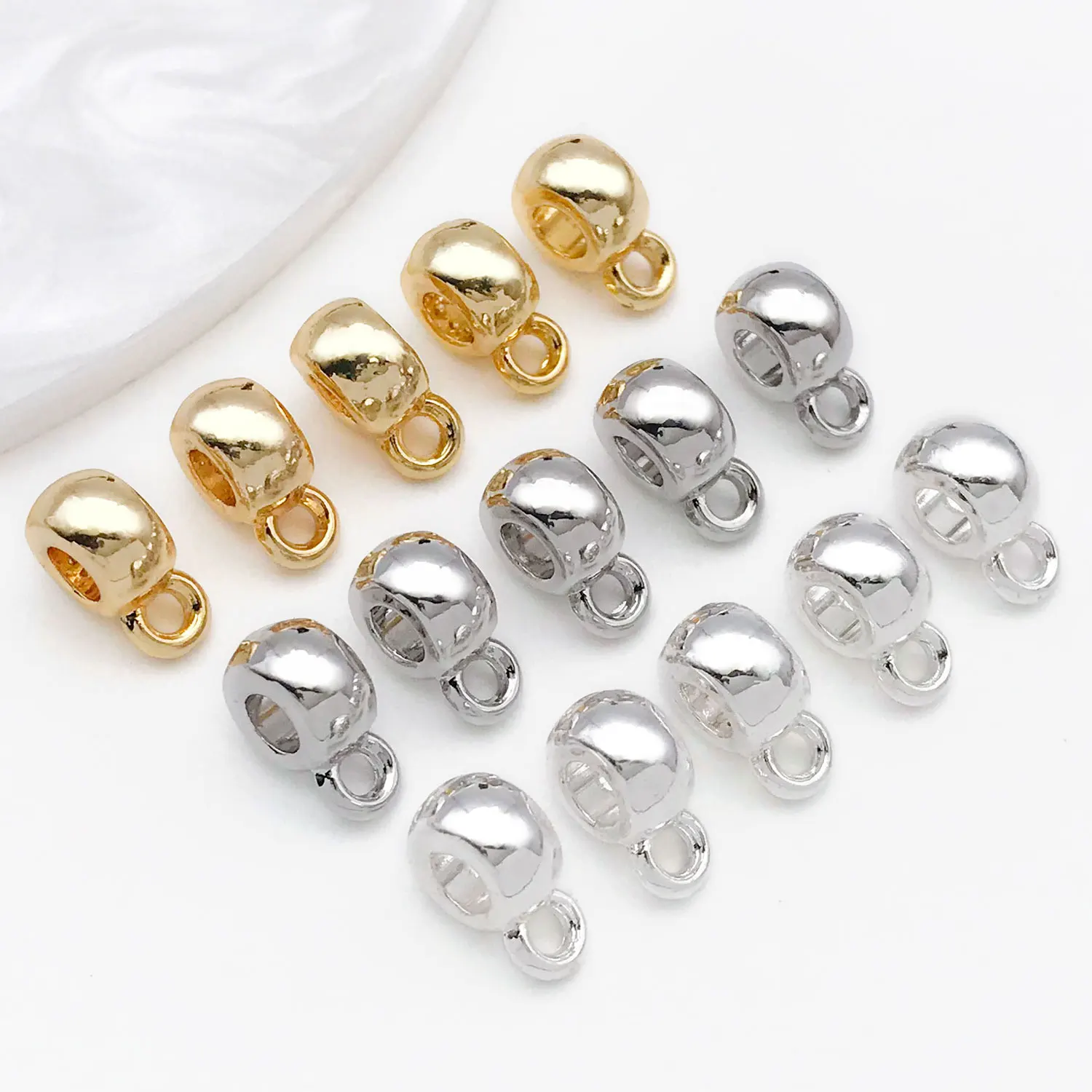 10pcs 18K Real Gold Plated Brass Charms Connectors, Spacer beads Loose beads For DIY Bracelet Necklace Jewelry Making Accessory image 3