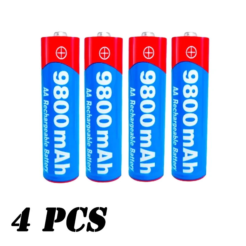 100% New AA rechargeable 1.5V 9800mAh 1.5V New Rechargeable AA battery for led light toy Camera Microphone battery