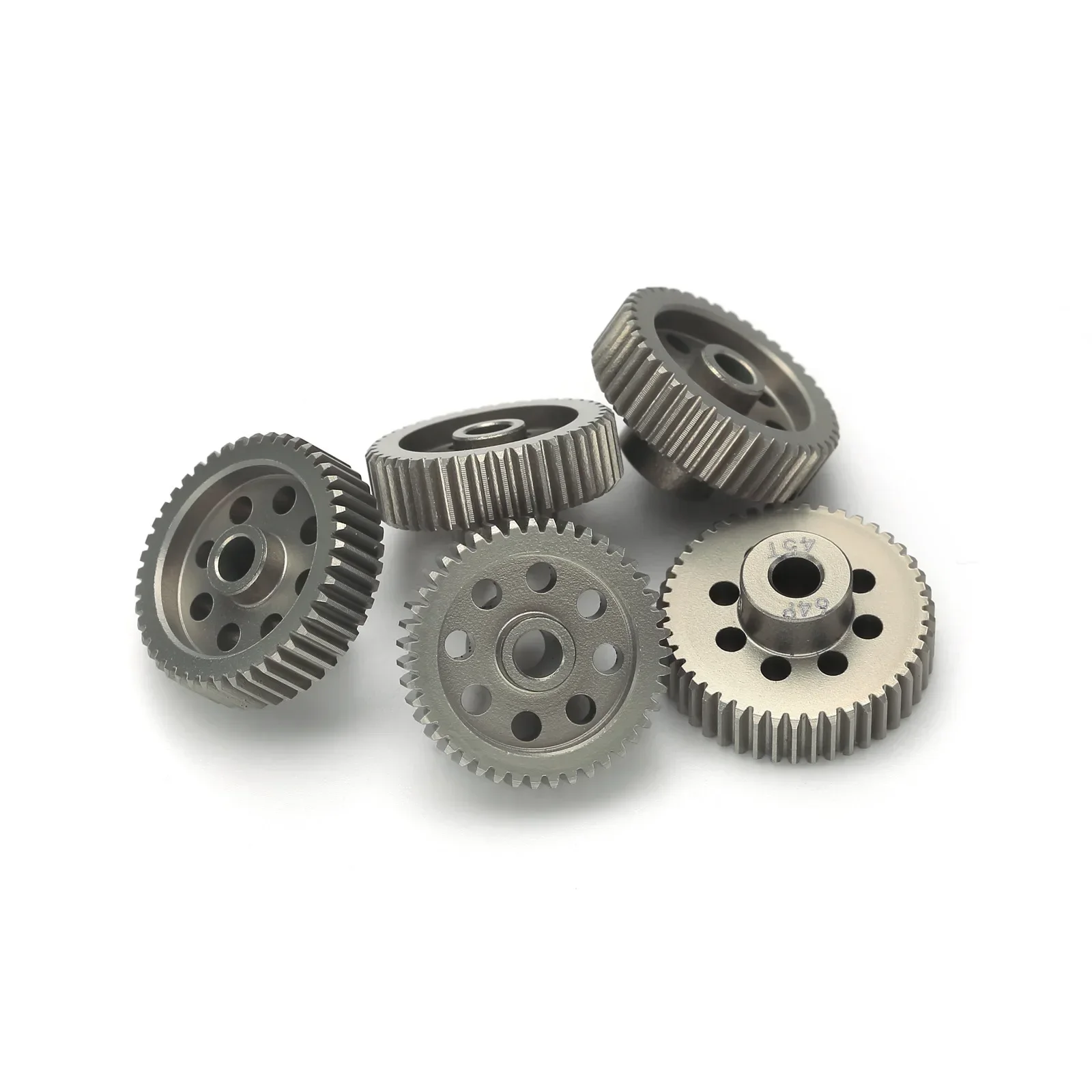 Metal Gears 64P Motor Teeth for 1/10 Flat Road Vehicle RC Car Parts 21-54T 7075 Aluminum Hardening Treatment