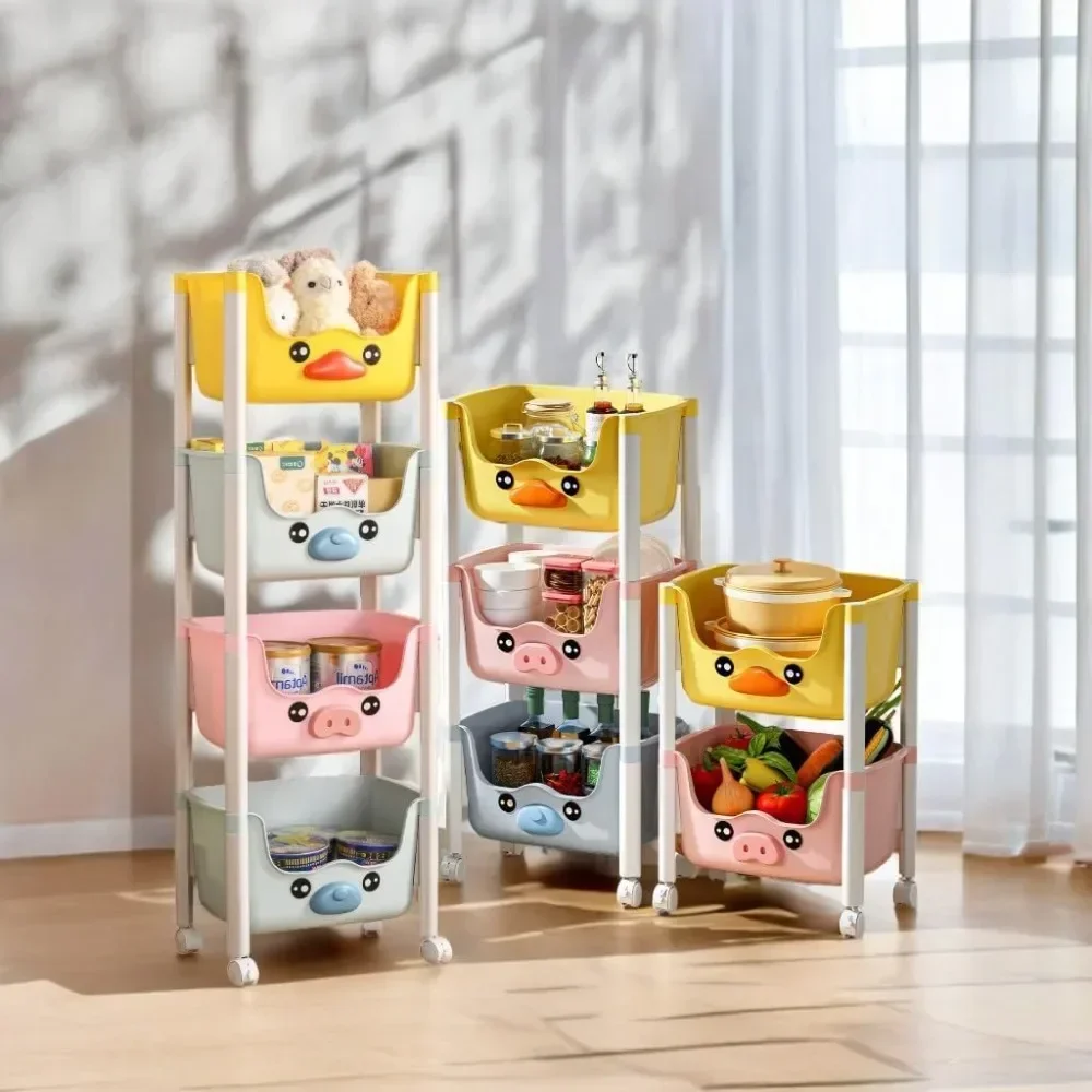 

Chariot de rangement pour jouets pour enfants, étagère à livres,