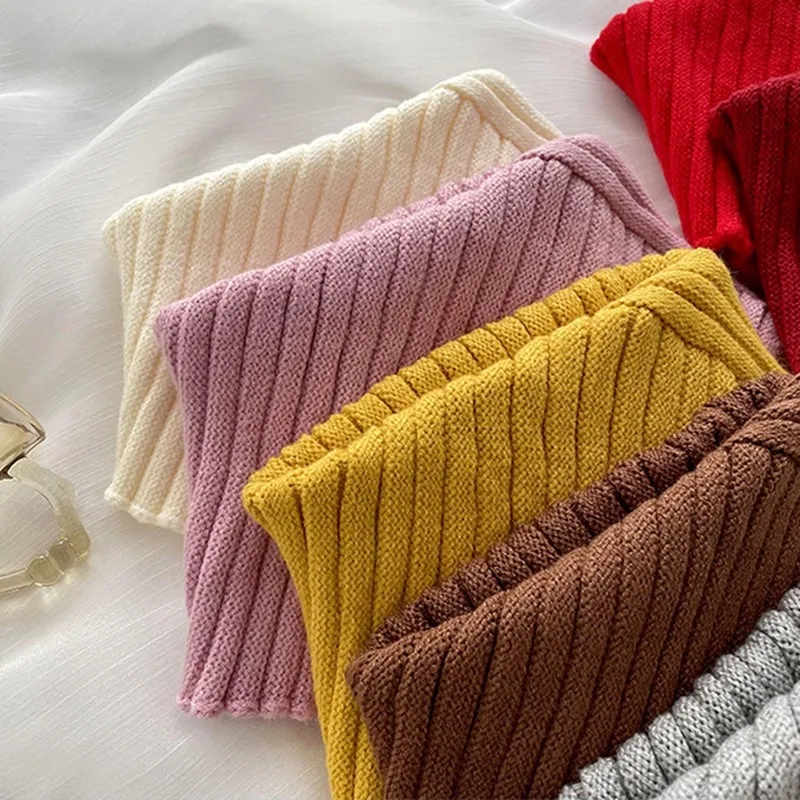 New Fashion Autumn Winter Knitted Fake Collar Scarf Women Warm Turtleneck Neck Warmer Detachable Winter Warm Windproof Scarf