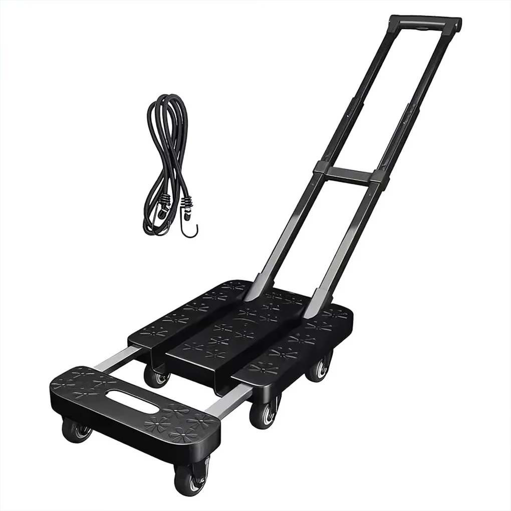 عربات اليد عربات قابل للسحب صغيرة قابلة للطي عربة نقل مسطحة 600 جنيه المحمولة عربة البضائع اليدوية أداة التعامل مع المواد