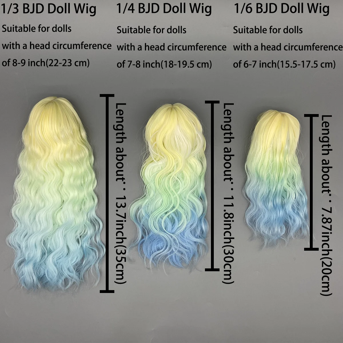 วิกผมตุ๊กตา BJD ขนาด 1/3 & 1/4 & 1/6 พร้อมหน้าม้า ผมยาวหยิก วิกผมสังเคราะห์สำหรับเด็กผู้หญิง อุปกรณ์แต่งหน้า DIY ชุดผมตุ๊กตา BJD