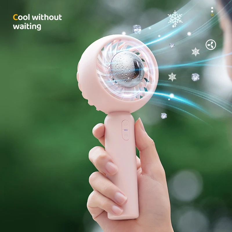Ventilatore portatile di raffreddamento portatile Mini ventilatore ricaricabile Usb refrigerazione a semiconduttore 2000mAh ventilatore manuale a batteria da esterno