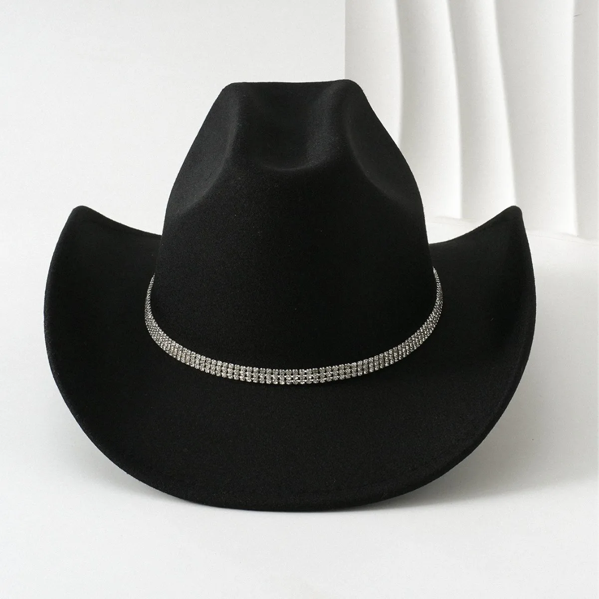 

Disco Beach Cowboy Hat Rhinestone Woman for Cowgirl Costume, Top Hats, Rave Festival Accessories