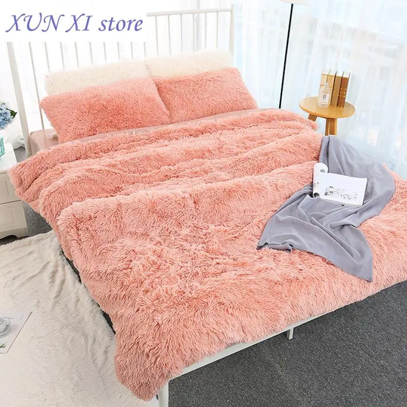 

New Shaggy Coral Blanket Warm Soft Blanket For Bed Sofa Bed Bedspreads Home Decoration Comfortable Bed Cover Plaid Blankets