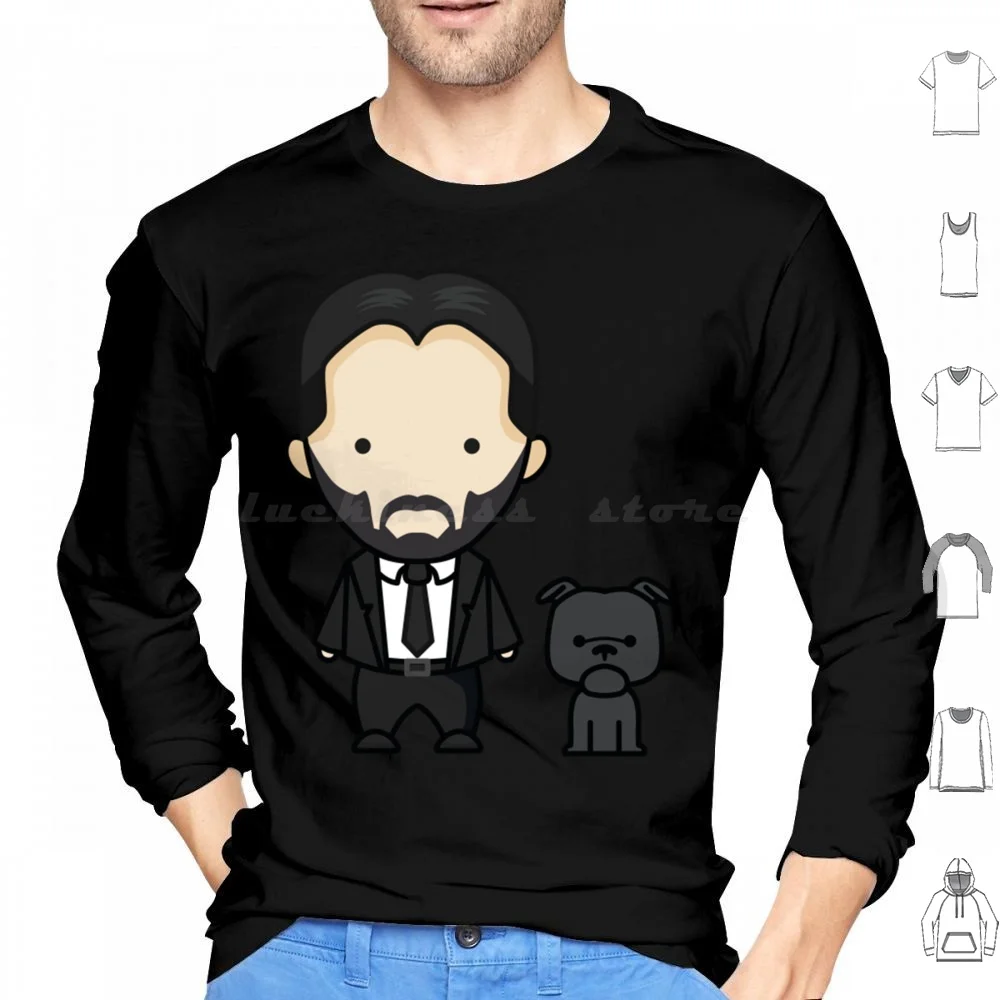 John Wick Hoodie cotton Long Sleeve John Wick Keanu Reeves Keanu Wick John Reeves Movie Matrix Movies The Matrix