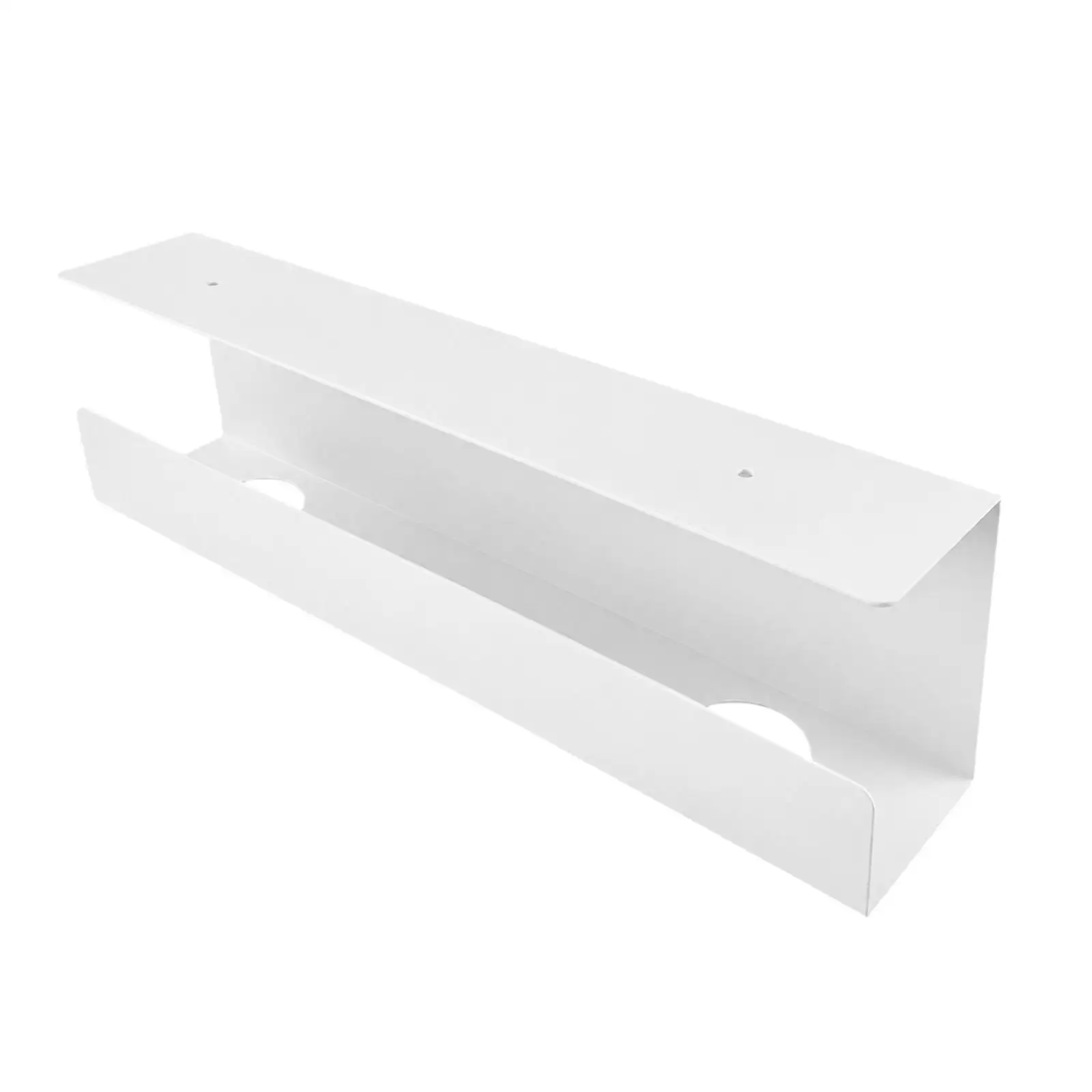 Metal Beneath-Desk Cord Tray with Cable-Routing Openings Space Saving Iron Beneath-Desk Cable Management Tray Sturdy for Home