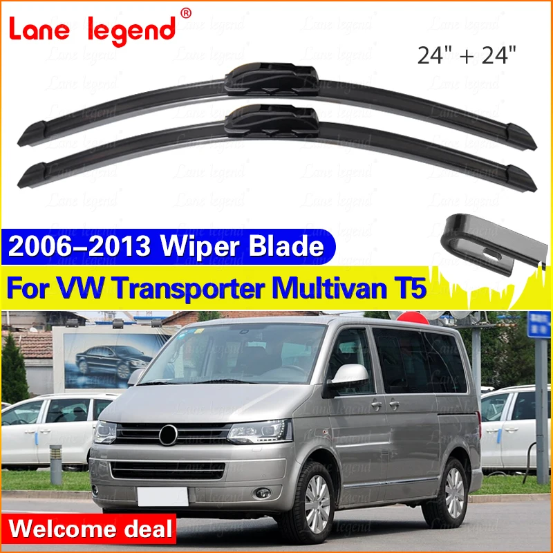 2Pcs Windshield Windscreen Wiper Blades For VW Transporter Multivan T5 Front Window 2013 2012 2011 2010 2009 2008 2007 2006