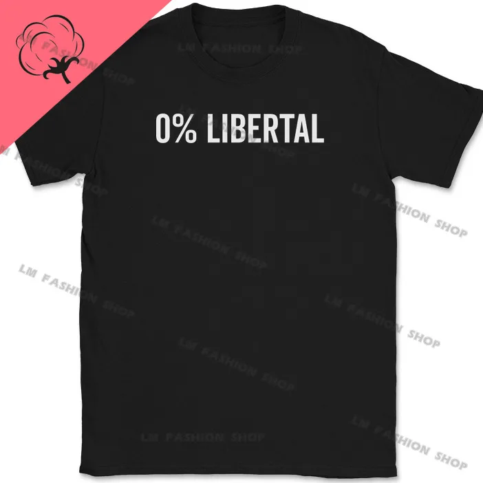 0% Liberal Graphic TShirts Men's Clothing Short Sleeve Tops Cotton Tees Women's Printed T-Shirt