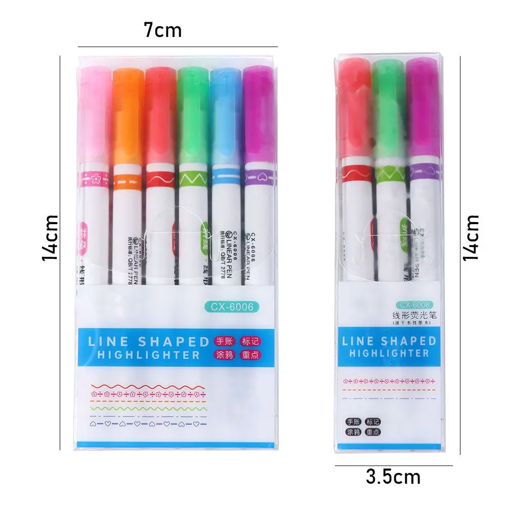 Pensil warna JURNAL alat tulis perlengkapan sekolah pena Highlighter garis lengkung pena titik halus spidol garis lengkung spidol ujung halus