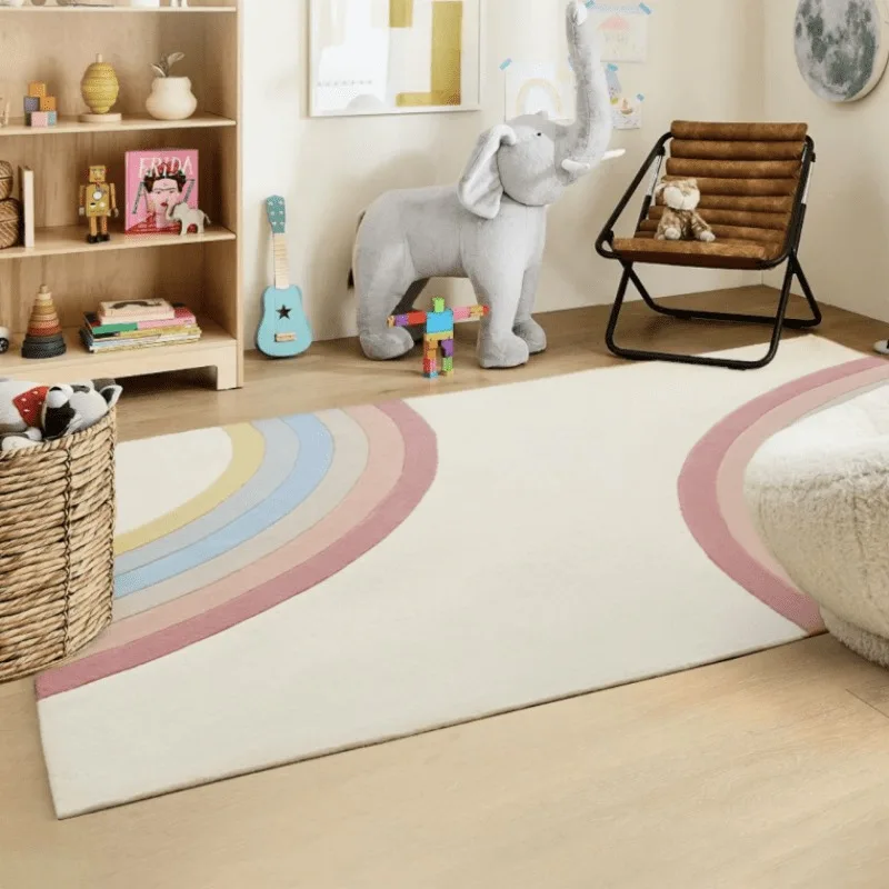 Rainbow Carpet Cream Wind Living Room Sofas Carpet Non-Slip Absorb Water Children's Bedroom Rugs Large Rugs Baby Crawling Mat