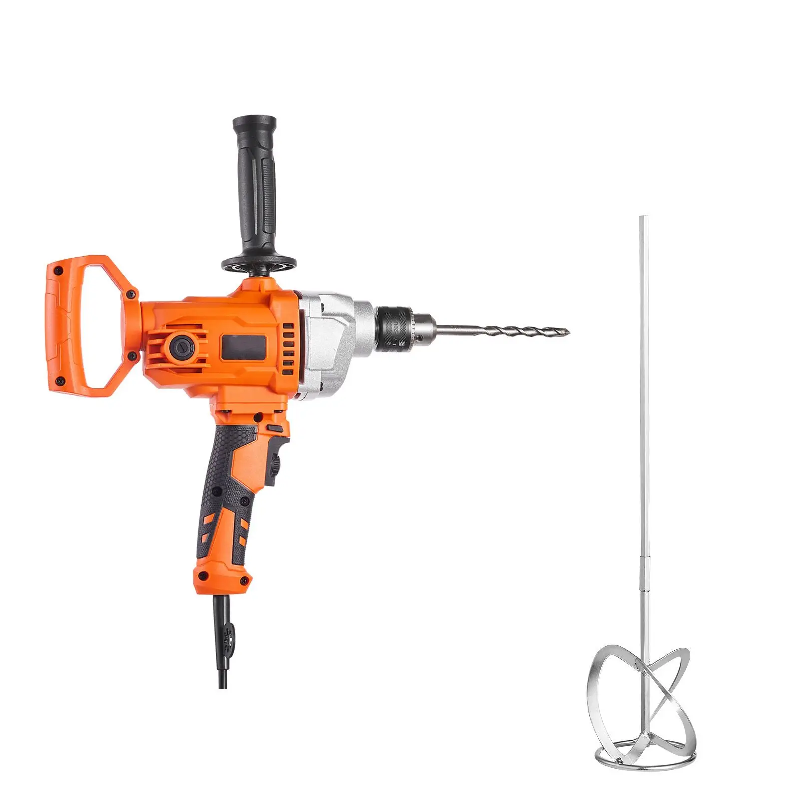 Drill Mixer, 5/8 inch Corded Electric Set, 0-850RPM 5.8A Mixing, Machine with D-Handle for & Blending, Handheld Cement Fodder