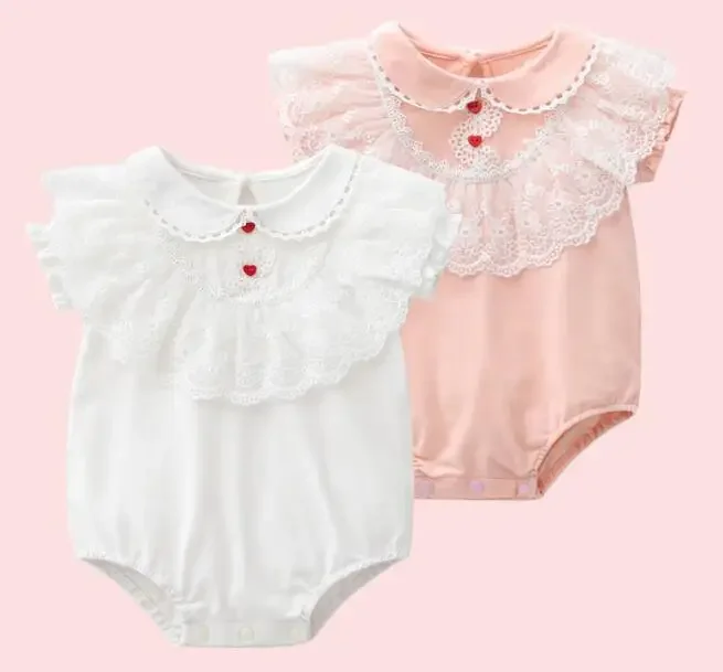 

Fashion Newborn Baby Girl Clothes Short Sleeve Flower New Born Set Baby Boy Baby Clothes