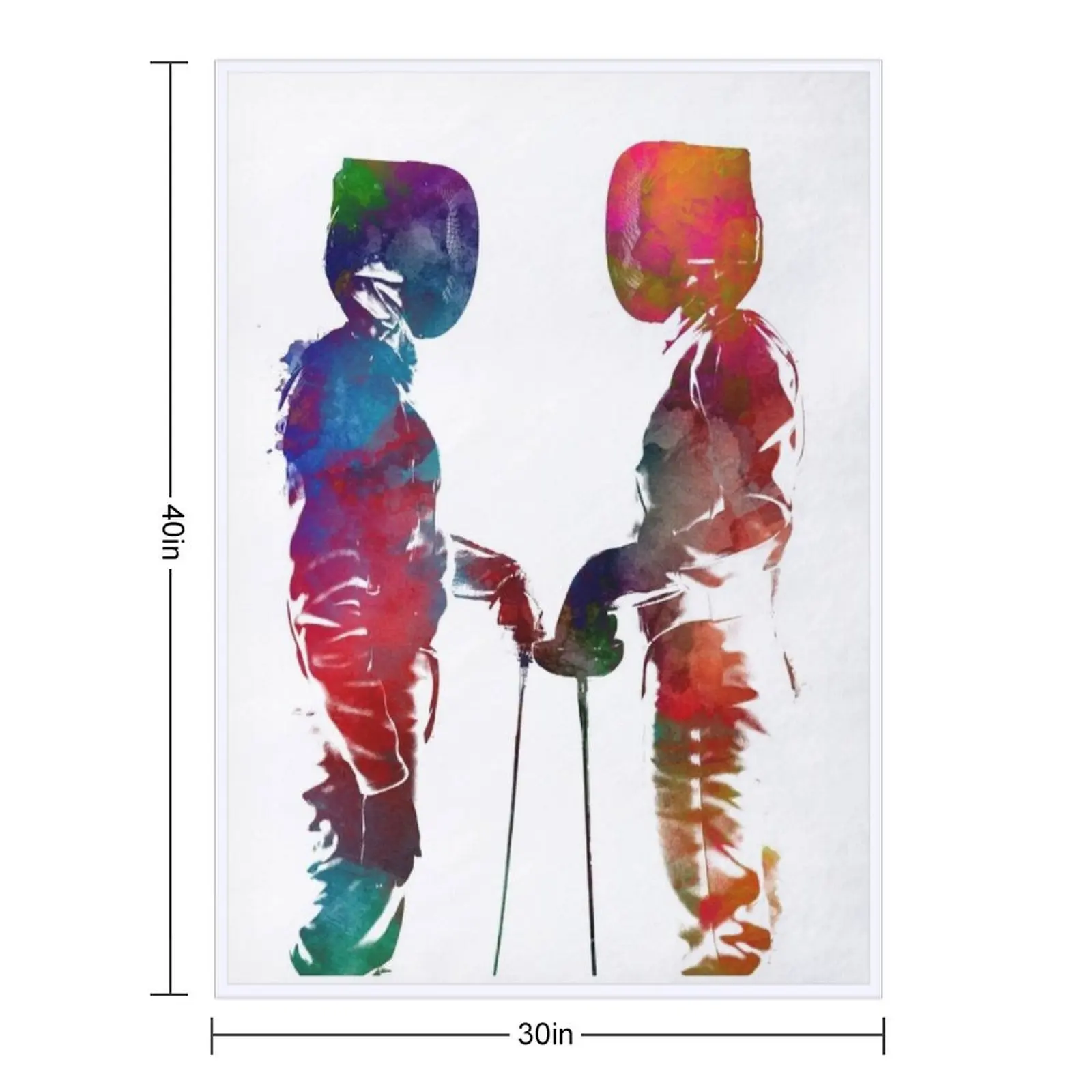 fencing sport art #fencing #sport Throw Blanket Decorative Sofas Comforter Summer bed plaid Blankets