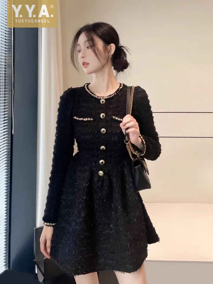 womens black maxi dress Black Full Sleeves Lace Fit and Flare Maxi Dress for Women