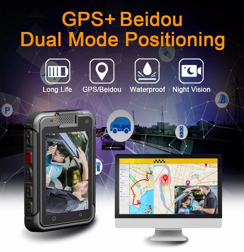 2025Voice Control Wifi 4G 3.1 Inch Large Screen Wireless Camera Intelligent Camera Surveillance Safeguard 120 Degrees Body Worn