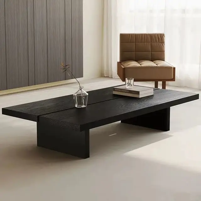 Wabi Sabi Minimalist Coffee Table Modern Trendy Rustic Rectangle Coffee Table Neutral Eclectic Mobilier Maison Home Furniture 5