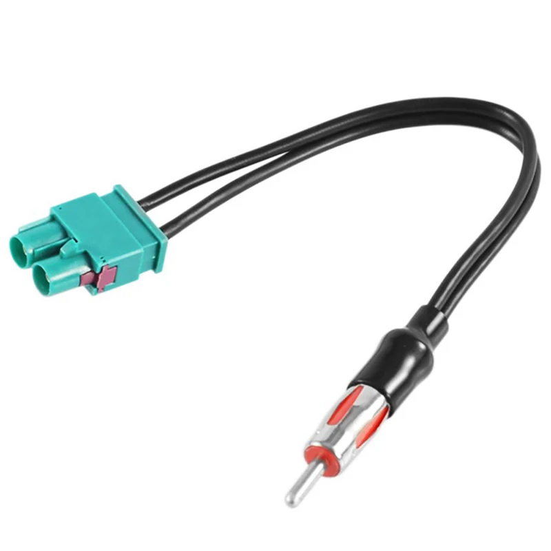 Adaptador de Cable de Audio para coche, antena Dual hembra Fakra Radio a Moto estándar Din macho, adaptador de antena aérea, 1 ud.