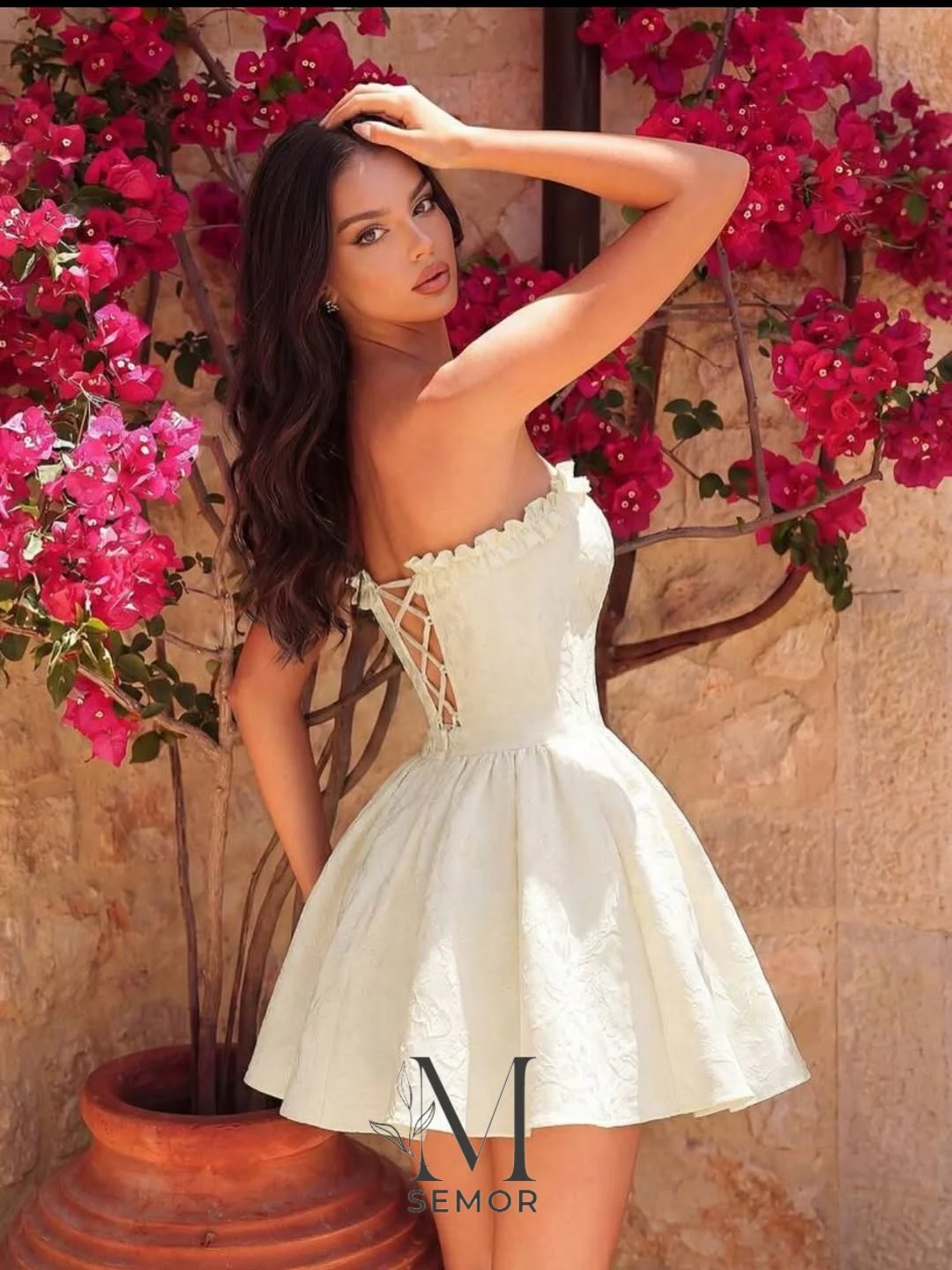 Semor Customized MIni Vintage Short Prom Dress Sweetheart With Ruffle Wedding Dress A-Line Style Bride Gown Back Lace-up 2026