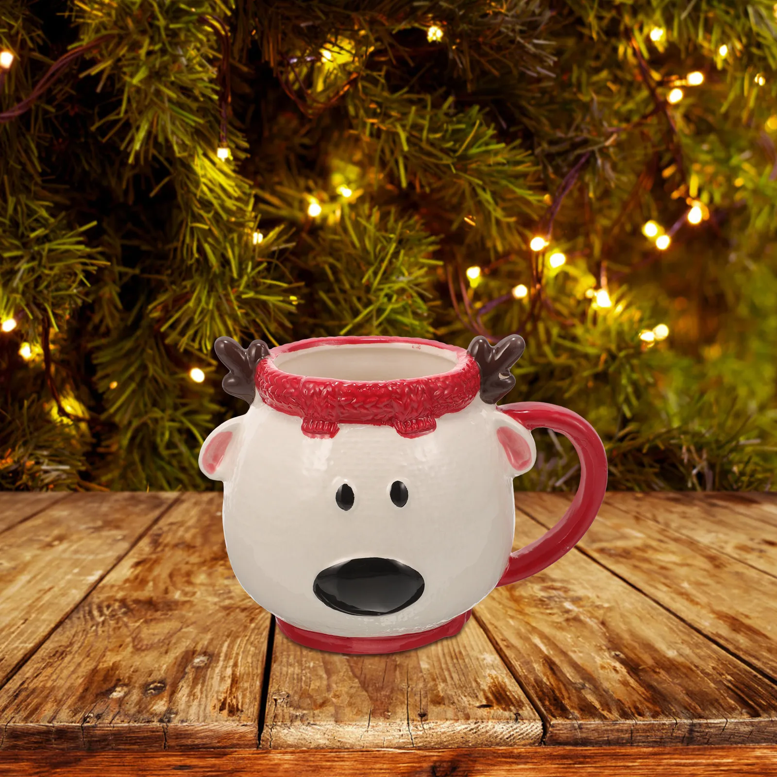 

Christmas Ceramic Coffee Mug Santa Claus Large Capacity Holiday Water Cup Office Container Household Decorative Xmas Cup