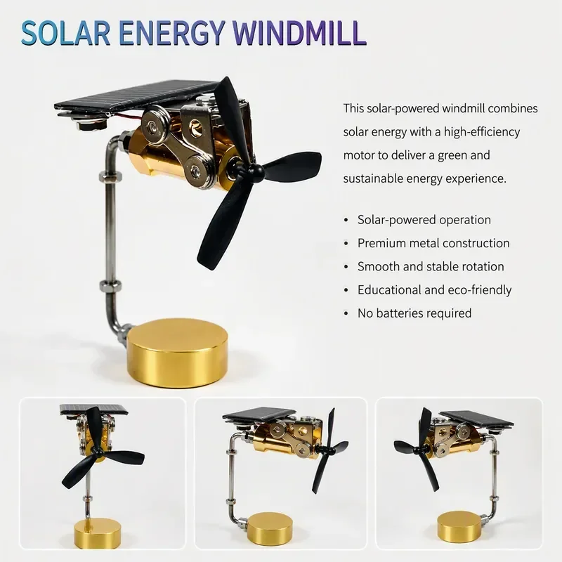 Car Mounted Solar Advanced Ornaments Car Interior Metal Model Decorations Fan Leaf Creative Ornaments