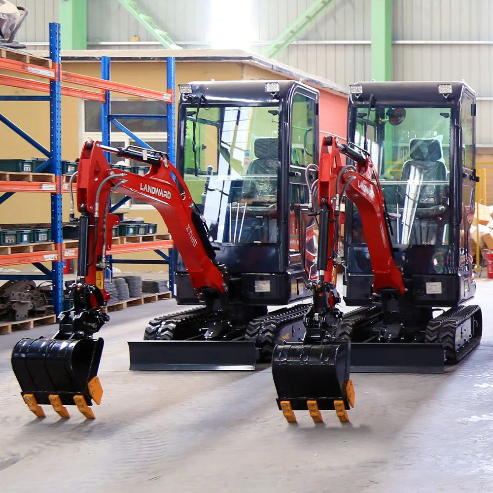 Escavatore senza coda per tutti i terreni EPA/Euro 5, piccolo bagger cingolato in gomma da 1,8 tonnellate, mini escavatore per uso agricolo da 2,5 tonnellate, personalizzato