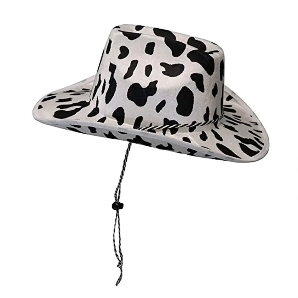 

Adjustable Cool Sequin Drawstring Cow Windproof Cowboy Hat Cowgirl Hat Stetson Girl Cap