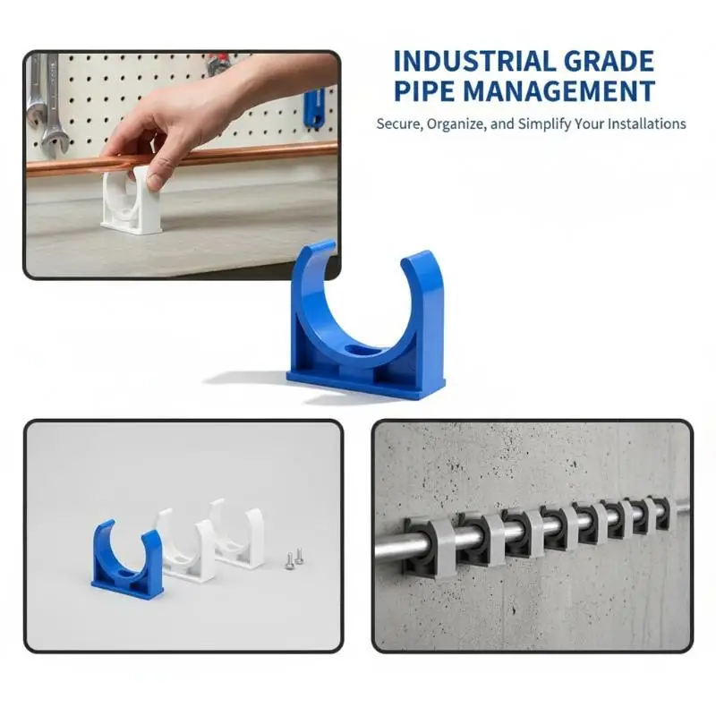 100 Pieces/Pack PVC Conduit Clamps For 16/20/25/32mm Pipes U-shaped Water Pipe Clamps