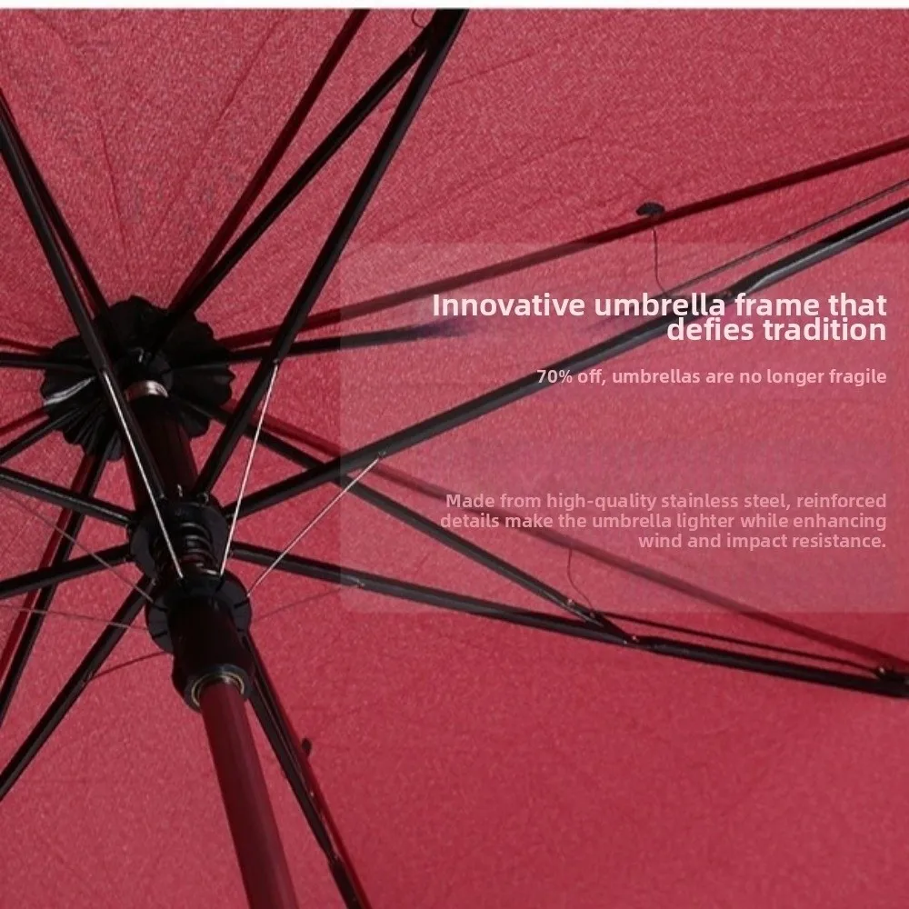 New Semi-Automatic Foldable Umbrella Rain and Sun Protection Windproof Ribs Oversized Umbrella Portable Sun Rain Umbrella