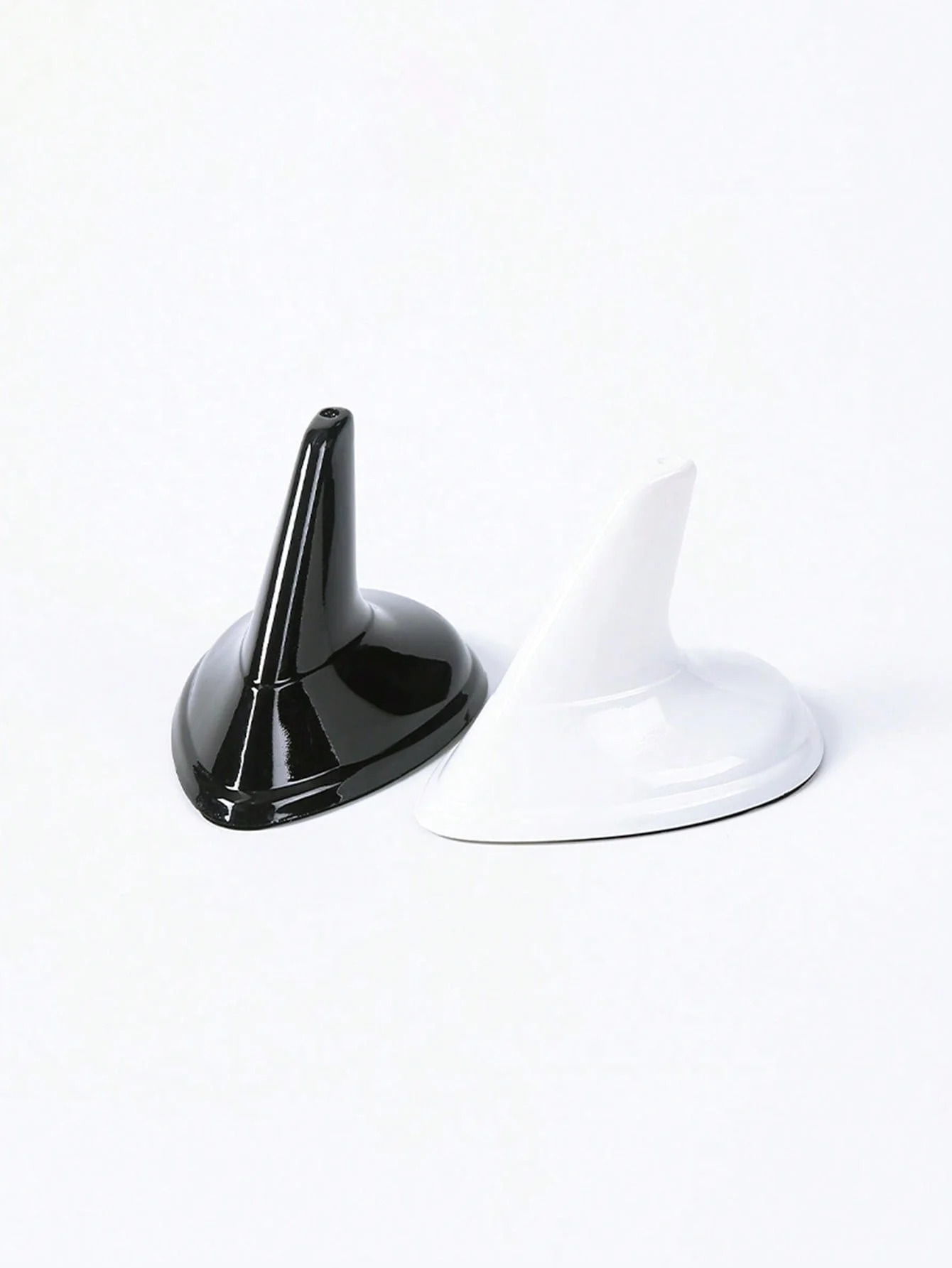 1Pc Universal Fit Car Shark Fin Antenna Decor – ABS Painted Body-Color Spoiler Cover – Adhesive Mount Rear Antenna Replacement,