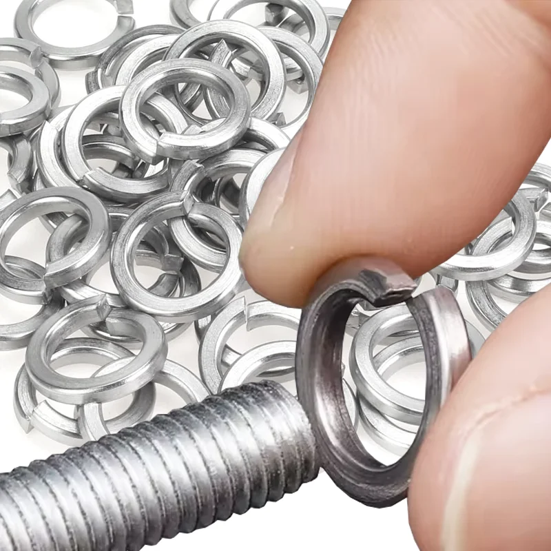 10-100PCS Stainless Steel Spring Gaskets Split Lock Washer Fastener Screws Bolts Gaskets Hardware Tools M2 M3 M4 M5 M6 M8 M10