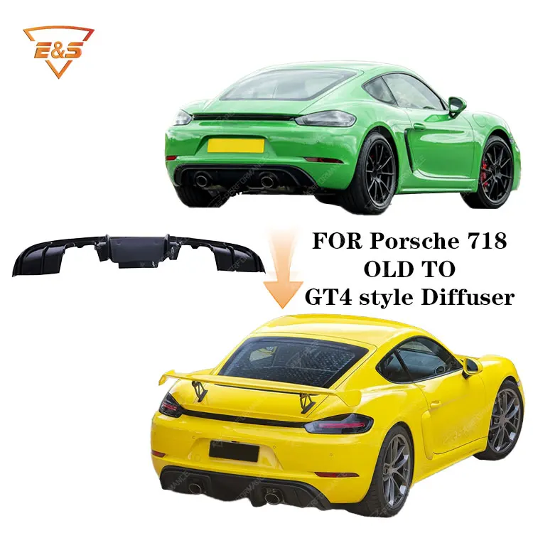 For Porsche 718 Rear Diffuser Upgrade to GT4 Style Rear Diffuser