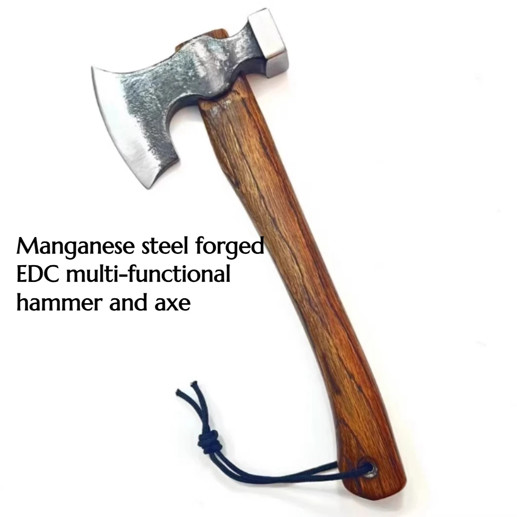Multi-functional Manganese Steel Forged Hammer Axe Tent Hammer Axe Household Firewood Splitter Outdoor EDC Tool
