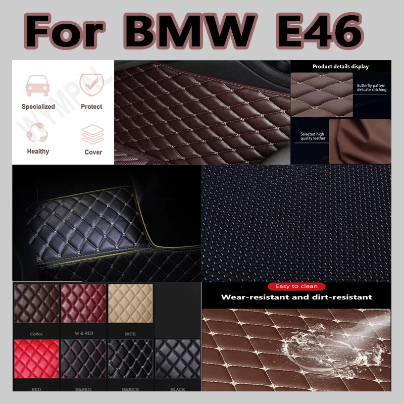 

Luxury Car Floor Mats For BMW E46 1998-2004 DropShipping Center Auto Interior Accessories 100% Fit Leather Carpets Rugs Foot Pad
