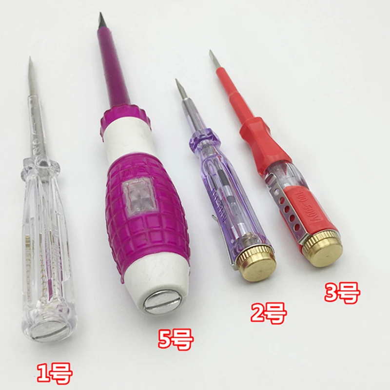 Dual-use Slotted Screwdriver Voltage Test Pencil Tester Flat Socket Detector Screw Driver Multifunction Electrician Test Pen