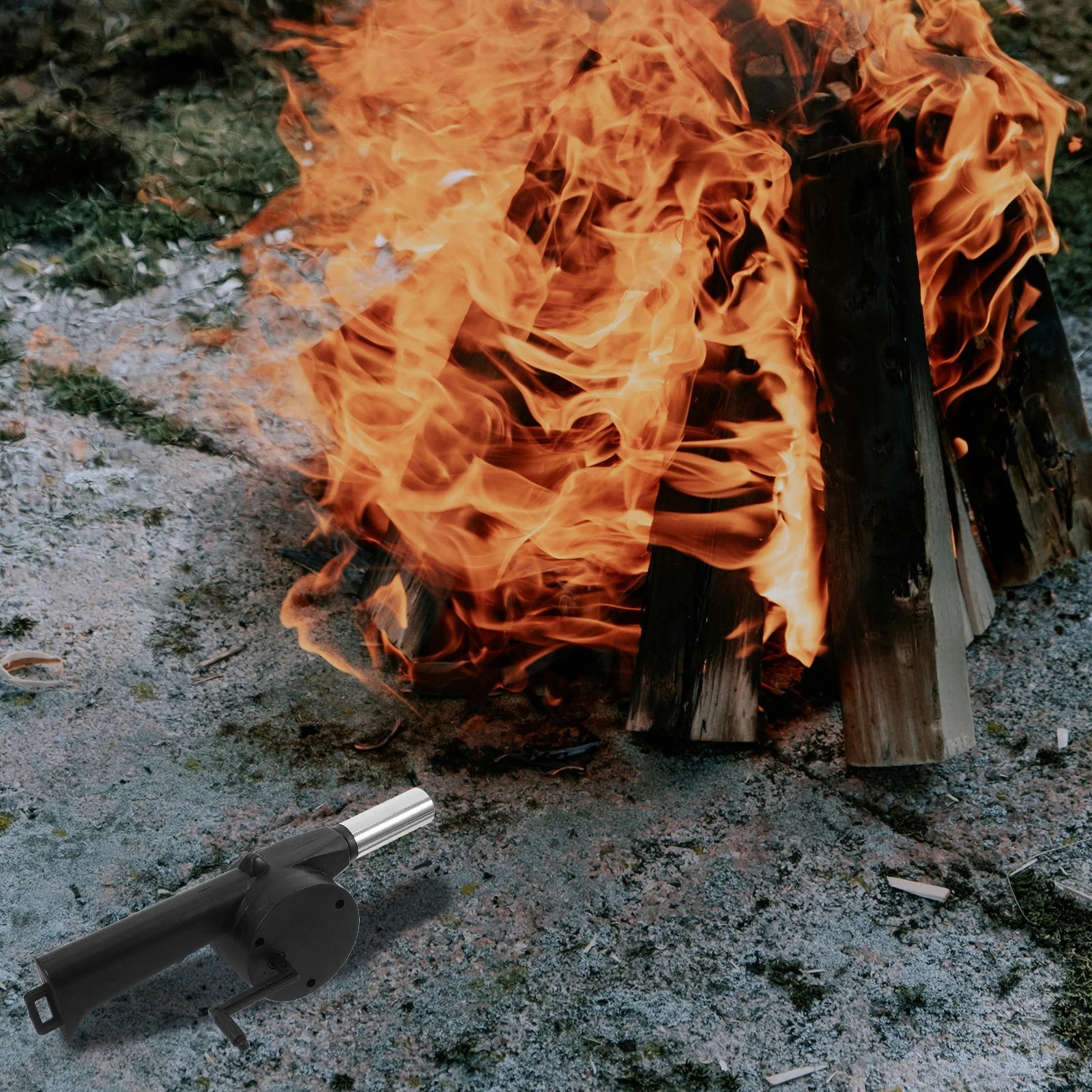 

Manual Hand Crank Bbq Fan For Outdoor Camping Grill Fire Starting Tool Fire Blower Hand Crank Blower Fan For Outdoor