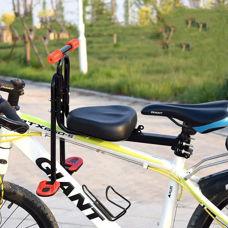 Bicycle Child Seat Mountain Bike Infant Seat Boy Girl Outdoor Bike Seat with Armrests and Footrests