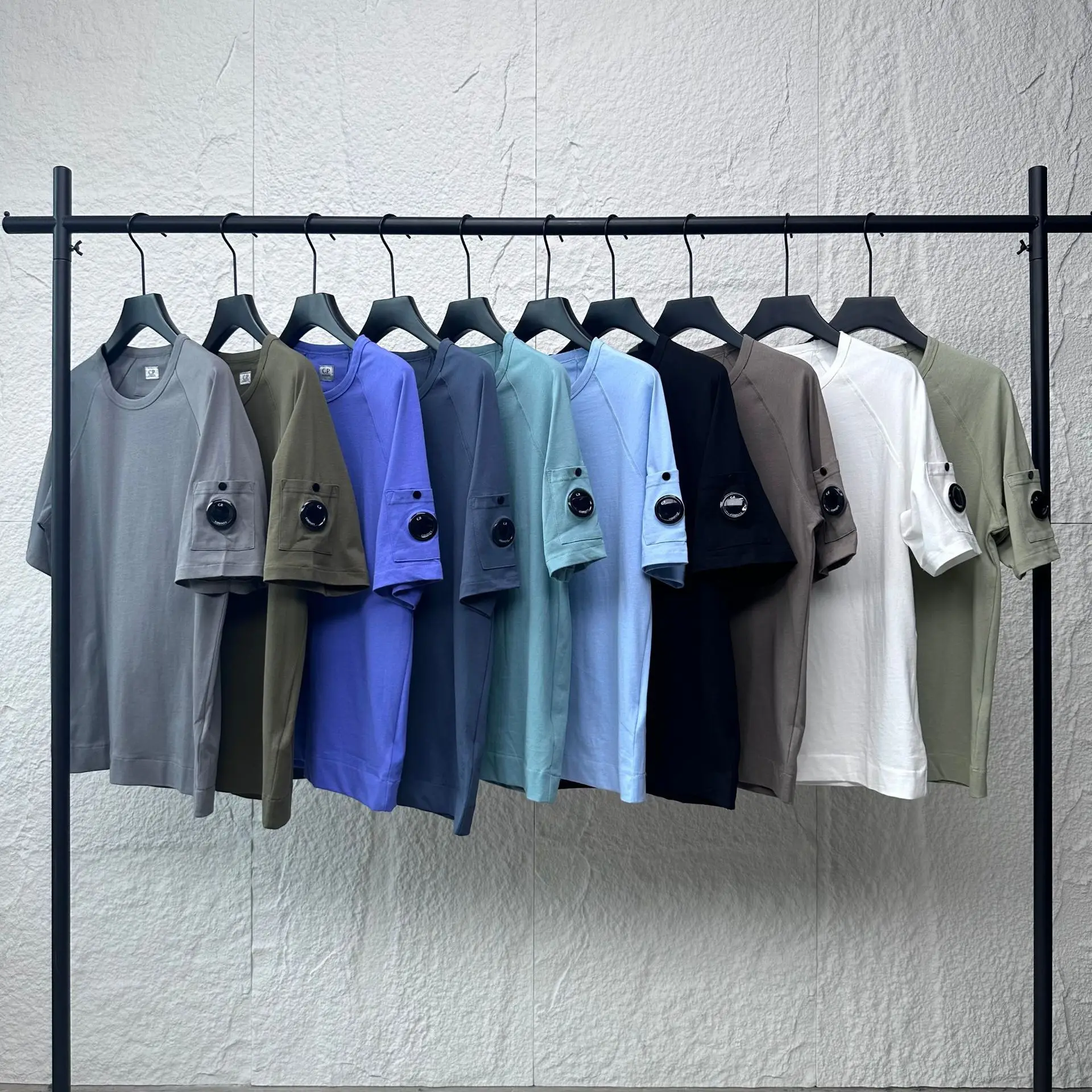 

summer American Korean casual loose round neck pullover double yarn short sleeved men's and women's trendy half sleeved T-shirt