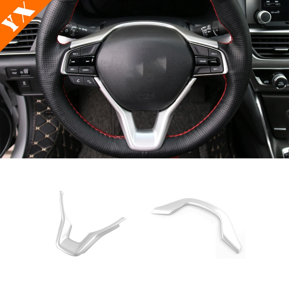 2022 2023 For Honda City Accessories Trim Car Steering Wheel Decoration Sticker Cover Abs Plastic Matte Carbon Red Garnish2022 2