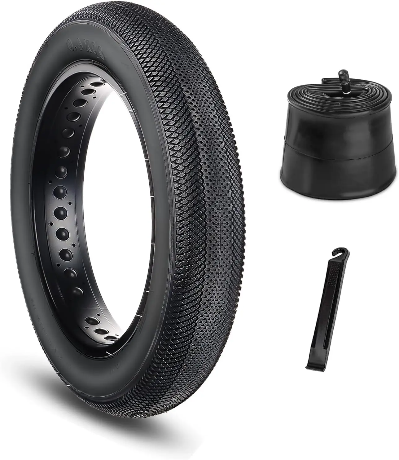 

E-Bike Fat Tire Replacement Set: 20/26x4.0 Inch Folding Bicycle Tires Plus Bike Tubes and Tire Levers Compatible with Urban Stre