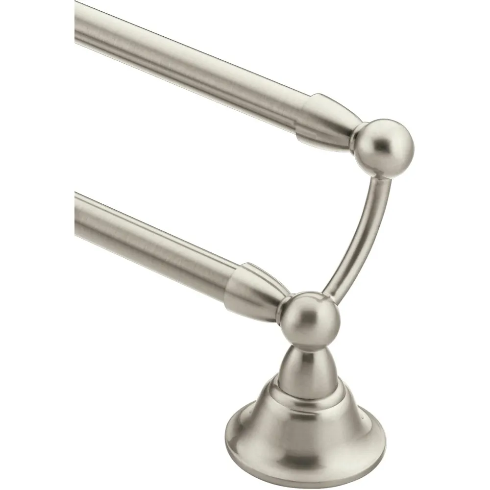 

24-Inch Double Towel Bar, Brushed Nickel Finish, Wall Mounted Bath Hanger with Two Rods